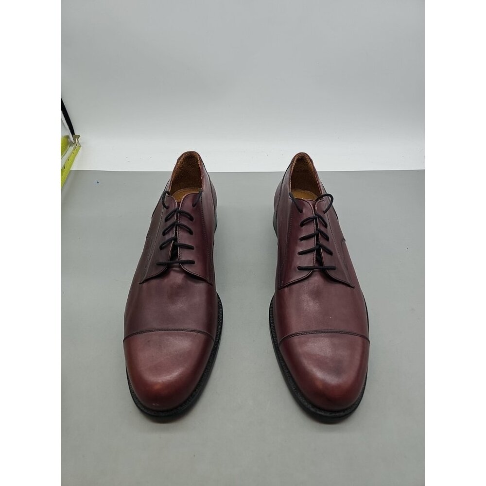 LANDS END Men's Brown Leather Dress Shoes Oxford Sz‎ 13 Made In Brazil